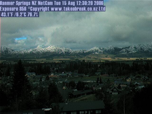 View of Hanmer Springs from Hanmer Webcam